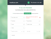 Tablet Screenshot of mysticus.com